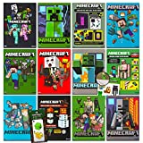 Minecraft Decorations Artwork Wall Art Ultimate Bundle ~ 12 Pc Minecraft Posters with Stickers and Decals for Walls Laptop Car (Minecraft Room Decor for Boys Girls Kids)