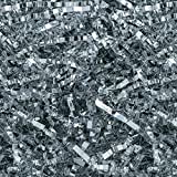 Crinkle Cut Paper Shred Filler (2 LB) for Gift Wrapping & Basket Filling - Silver Metallic | MagicWater Supply