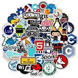 Programmer's Software Programming Sticker 50Pcs Waterproof, Removable,Cute,Beautiful, Stylish Teen Stickers, Suitable for Boys and Girls in Water Bottles, Phones, Suitcase Durable Vinyl