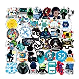 50 Pcs Vinyl Hacker Stickers Waterproof Hacker Sticker Pack for Water Bottle Hydro Flask Laptop Skateboard Luggage Bike Car Helmet