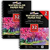 Watercolor Paper Water Color Paper White, Water Color Paper Sketch Book - Watercolor Paper Pad, Painting Paper, Watercolor Pad, Watercolor Paper Sketchbook - Large Water Color Paper for Artists 2 Pack