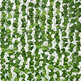 JPSOR 24pcs Fake Vines Fake Ivy Leaves Artificial Ivy, Ivy Garland Greenery Vines for Bedroom Decor Aesthetic Silk Ivy Vines for Room Wall Decor