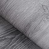 FunStick Grey Wood Contact Paper Peel and Stick Wood Wallpaper Thick Maple Wood Grain Contact Paper for Kitchen Cabinet Wood Adhesive Vinyl Wall Paper for Countertops Table Removable 15.8' x 78.8'