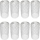 NSBELL 8PCS Gutter Guard Strainer Aluminum Downspout Mesh Filter Preventing Blockage Leaves Debris from Clogging Pipes(3 inch) (8)