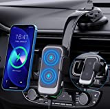 Wireless Car Charger, Tenpoform 15W Qi Fast Charging Car Charger Auto Clamping phone Mount Air Vent Dashboard Windshield Phone Holder for Wireless Charging Phones Like iPhone, Samsung, Google, LG, etc