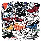 Braides 100 pcs Shoe Sneaker Stickers for Water Bottle, Basketball Stickers, Laptop, Skateboard, Computer (Cool Vinyl Decals, Boys, Cars, Kids, Teens, Waterproof)
