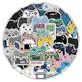 50 Pcs Video Gamer Stickers Vinyl Waterproof Gaming Sticker Pack Gamer Decals for Kids Teen Adults Birthday Party Laptop Bike Guitar Car Phone Water Bottles