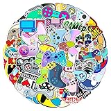 50 Pcs Gaming Stickers Vinyl Waterproof Video Gamer Sticker Pack Gamer Decals for Kids Teen Adults Birthday Party Laptop Bike Guitar Car Phone Water Bottles