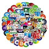 100 pcs/Pack Program Internet Software No Repetition Computer Sticker Vinyl Cool Skateboard Guitar Travel Case Sticker Water Bottle Laptop Luggage Bike Bicycle Stickers